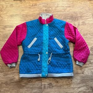 Vintage 90s Petite Sophisticate Quilted Jacket Grandma Cottage Quilted Zip NEW